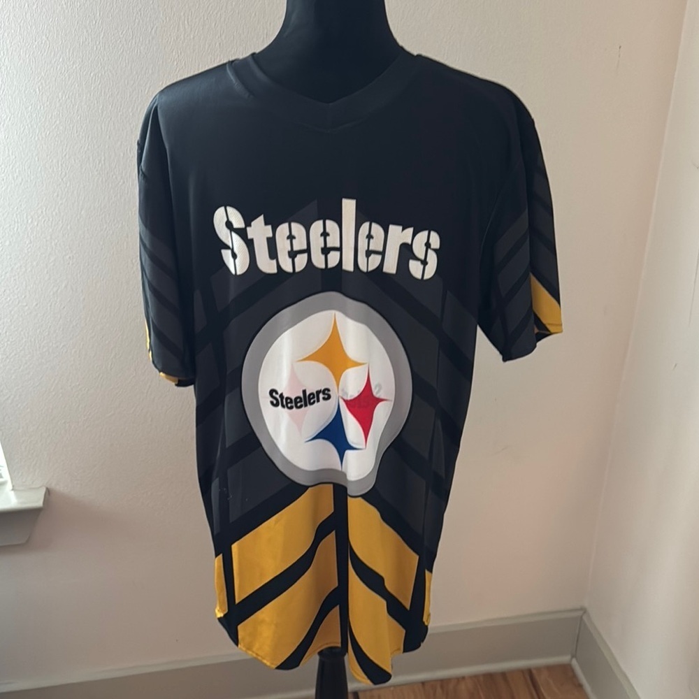 Pittsburgh Steelers NFL Flag Football two sided short‎ sleeve Jersey Sz M